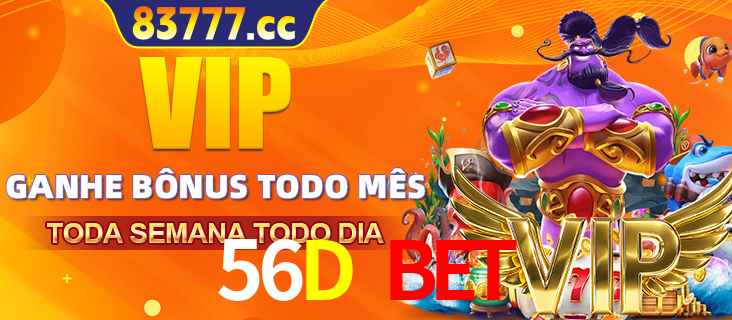 Banner promocional do 56D BET oferecendo 100% de recompensas adicionais contínuas para quem fizer o login diário (Daily sign-in), com um mascote de coelho.