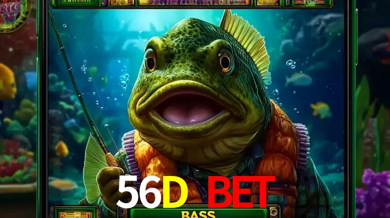 Personagem de peixe pescador do popular jogo de slot com tema de pescaria, uma das emocionantes opções de caça-níqueis para jogar e ganhar no cassino 56D BET.